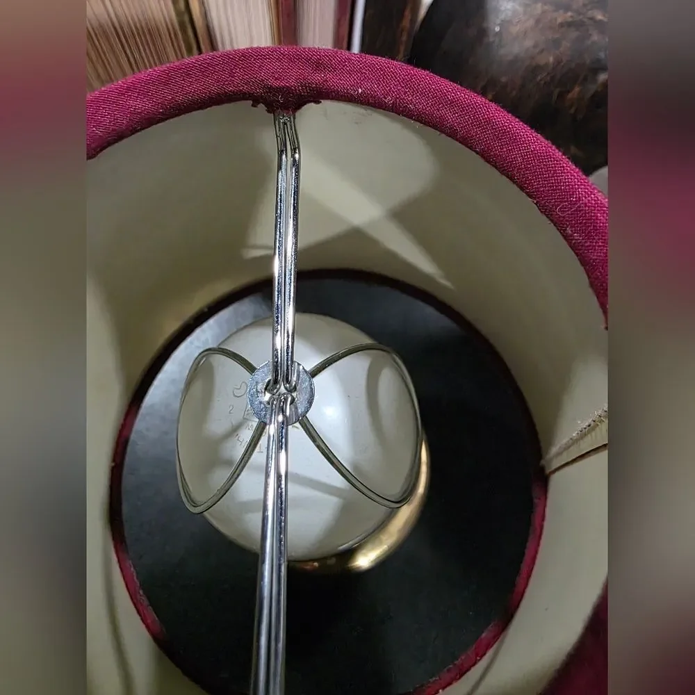 Burgundy Raspberry Small Clip On Lampshade Set Of 4 Sz 5.5'H Velvet Fabric